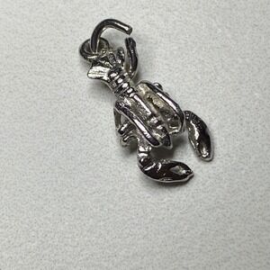 Sterling Silver Lobster Charm‎ Pendant Nautical Jewelry Gift